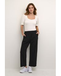 Kaffe - Casual Broek Loose Fit Black - Lyst