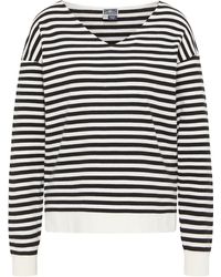 Dreimaster - Strickpullover Damen Wollweiss Schwarz - Lyst