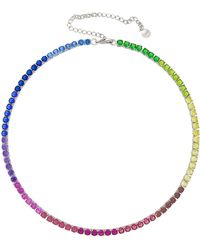 Fashionbox - Collier Rhodiniert Mit Zirkonia - Lyst