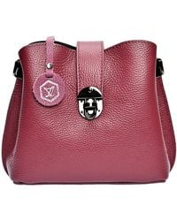 Luisa Vannini - Violette Lederhandtasche - Lyst