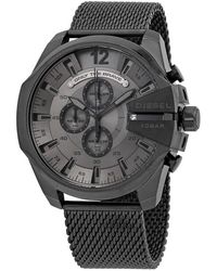 DIESEL - Dz4527 Mega Chief Chronograph Gunmetal Stainless Steel Watch - Lyst