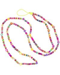 Fashionbox - Kette Handykette Mit Vinylplättchen Und Sternen - Lyst