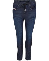 DIESEL - Gewassen Denim Tailored Jeans (Blauw Denim) - Lyst
