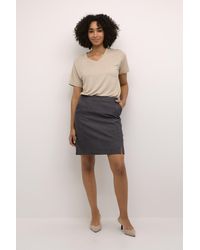 Kaffe - Rok A-shape Black Oyster Cc Dark Grey - Lyst