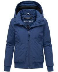 Marikoo - Damen Winterjacke Mooni 16 Im Sportlichen Bomber-Stil Mit Kapuze - Lyst