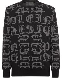 Philipp Plein - Pullover Round Neck Ls Gothic Plein - Lyst