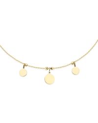 dKeniz - Halskette 925 Sterling Silber Vergoldet Runde Plättchenkette - Lyst
