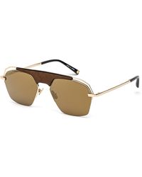 Belstaff - Gold Titanium Sunglasses - Lyst