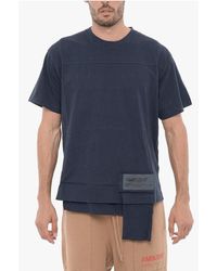 Ambush - Effen T-shirt Met Ronde Hals En Taillezak In Blauw - Lyst