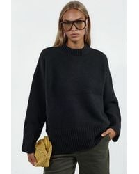 Viorna - Plain Crew Neck Sweatshirt - Lyst