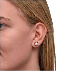 Zeeme - Pearls Ohrringe Silber 925 Rosé-Vergoldet Mit Weißer Perle 6Mm - Lyst
