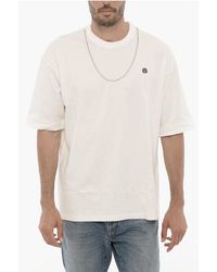 Ambush - T-shirt Met Ronde Hals, Afneembare Ketting En Logoborduursel In Het Wit - Lyst