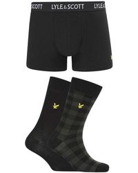 Lyle & Scott - Set Boxershorts Voor (Zwarte Cheque) - Lyst