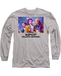 K-Pop Demon Hunters - Adult Heroic Huntrix Huntr/X Long-Sleeved T-Shirt (Heather) - Lyst