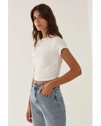 Hiccup - Ruched Detail Crop Top - Lyst