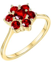 Fascination by Ellen K. - Ring 585 Mit 7 Echten Granat-Steinen - Lyst