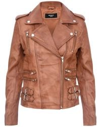 Infinity Leather - Brando Biker Jacket-Loddon - Lyst