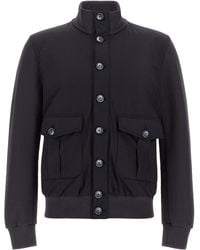 Herno - Blauwe Katoenen Jas - Lyst