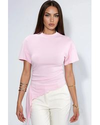 Busem - Oversized Crew Neck Drape Blouse - Lyst