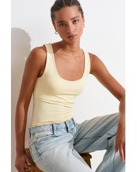 Dilvin - Ärmellose Slim-Fit Jersey-Bluse Mit Quadrat-Ausschnitt - Lyst