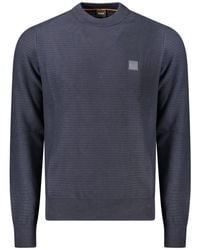 BOSS - Crew Neck Knit Sweater 50471760 - Lyst
