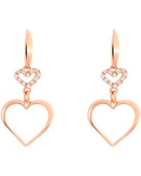 Orphelia - 'alfina' Dames 925 Sterling Zilveren Dangle Oorbellen - Lyst