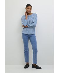 Kaffe - Blouse Met Lange Mouwen Regular Fit Faded Denim Light - Lyst