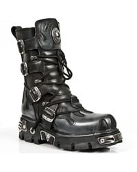 New Rock - Flame Accented/ Leather Boots-591-S2 - Lyst