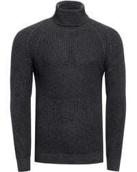 Rusty Neal - Grobstrick Slim Fit Rollkragen-Pullover - Lyst