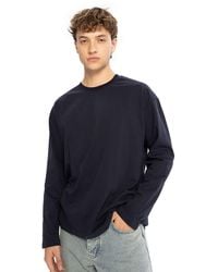 Giesto - Long Sleeve Crew Neck Cotton T-Shirt - Lyst