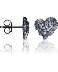 Orphelia - Ladies Embellished 'Hazel' 925 Sterling Stud Earrings - Lyst