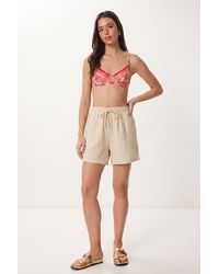 Happiness İstanbul - High Waist Wide Leg Cotton Shorts - Lyst