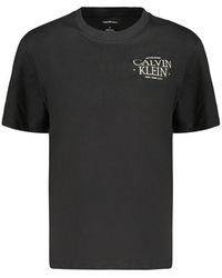 Calvin Klein - Zwarte Katoenen T-Shirt - Lyst