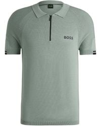 BOSS - "K Perform Max" Poloshirt Für Herren, Reißverschluss - Lyst