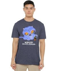 K-Pop Demon Hunters - Adult Cute Derpy Tiger Heather T-Shirt (Heather) - Lyst