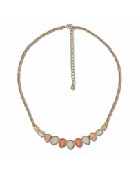 Steuer - Modeschmuck Collierkette Schlichtes Collier Mit Tropfensteinen - Lyst