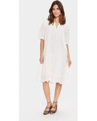 Saint Tropez - Jurk Regular Fit Ice White - Lyst