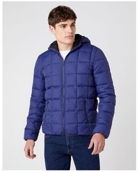 wrangler blue & yellow padded jacket