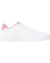 Tommy Hilfiger Leather Corporate Cupsole Trainers in White | Lyst