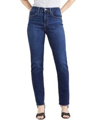 Levi's 724 High Rise Straight Crop Jeans, in Blue | Lyst
