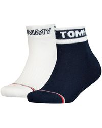 Tommy Hilfiger 2 Pck Mesh Socks in Navy Womens Clothing Hosiery Socks Blue 