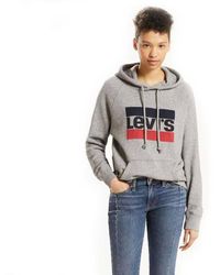 grey levis hoodie women's