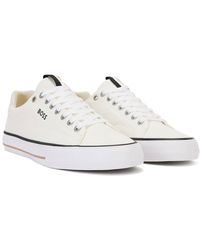 HUGO BOSS Boss Cotton-canvas Trainers 
