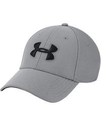 Under Armour Synthetic Men's Ua Printed Blitzing Stretch Fit Cap in Black  for Men | Lyst