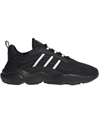 adidas black & white haiwee trainers