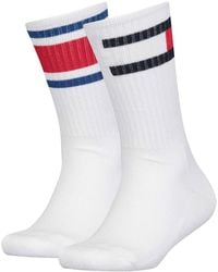 Tommy Hilfiger Flag Socks 2 Pairs - White