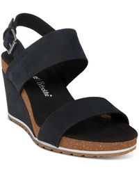 timberland wedges black