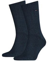 2 Pack 39/42 Unisex Niños Pack de 2 blanco Tommy Hilfiger Iconic Mens Quarter Socks calcetines