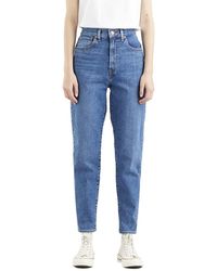 Levi's Denim High Waisted Mom Jeans in Blue | Lyst