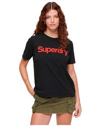 Superdry Core Logo City Fitted Short Sleeve T-shirt in Black | Lyst